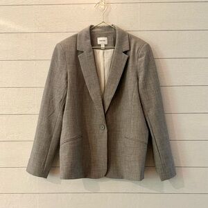 Nine West Light Gray Single-Button Women's Blazer